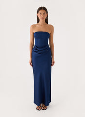 Adara Corset Maxi Dress - Dark Navy