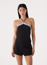 Alyxa Halter Top - Black