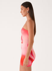 Callistae Mini Dress - Sunburnt Petal