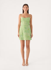 Celandine Mini Dress - Lime