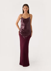 Cleodora Maxi Dress - Plum