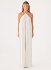 Danni Halter Maxi Dress - White