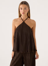 Danni Halter Top - Chocolate