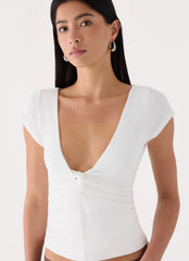 Derrie White Top - White