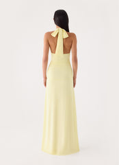Dinah Halter Maxi Dress - Yellow