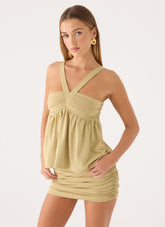 Evara Top - Olive Green