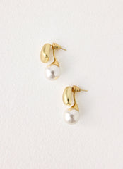 Golden Muse Earrings - Gold/Pearl
