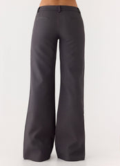 Hot As Ice Low Rise Pants - Grey