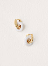 Interlinked Earrings - Gold/White