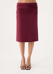 Lorelei Midi Skirt - Maroon