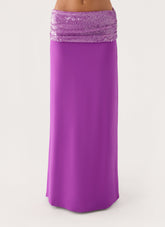 Marista Sequin Maxi Skirt - Purple