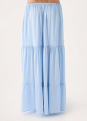 Morino Tiered Maxi Skirt - Blue