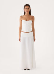 Natalya Maxi Skirt - White