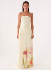 Palomar Strapless Maxi Dress - Soft Lily
