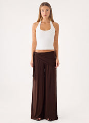 Riyan Waist Scarf Pant - Chocolate