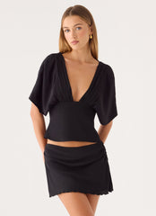 Rubee Mini Skirt - Black
