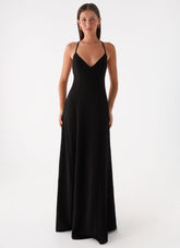 Russian Roulette Maxi Dress - Black