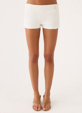 Swarov Low Rise Shorts - White