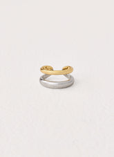 Sweet Contrast Ring - Gold/Silver Metal