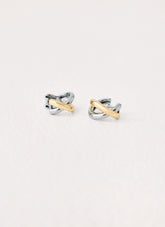 Yin & Yang Earrings - Silver /Gold