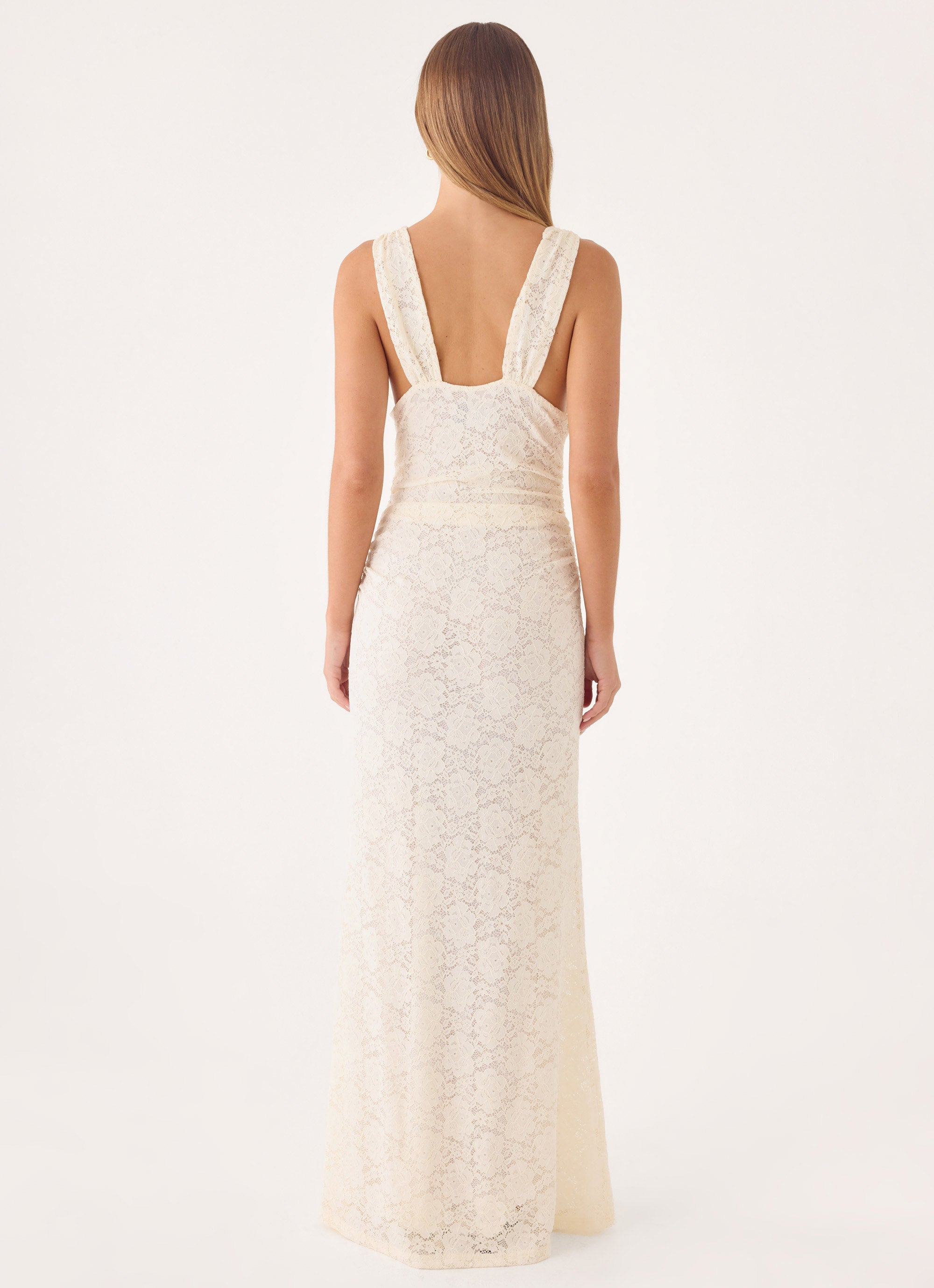 Aarin Lace Maxi Dress - Cream