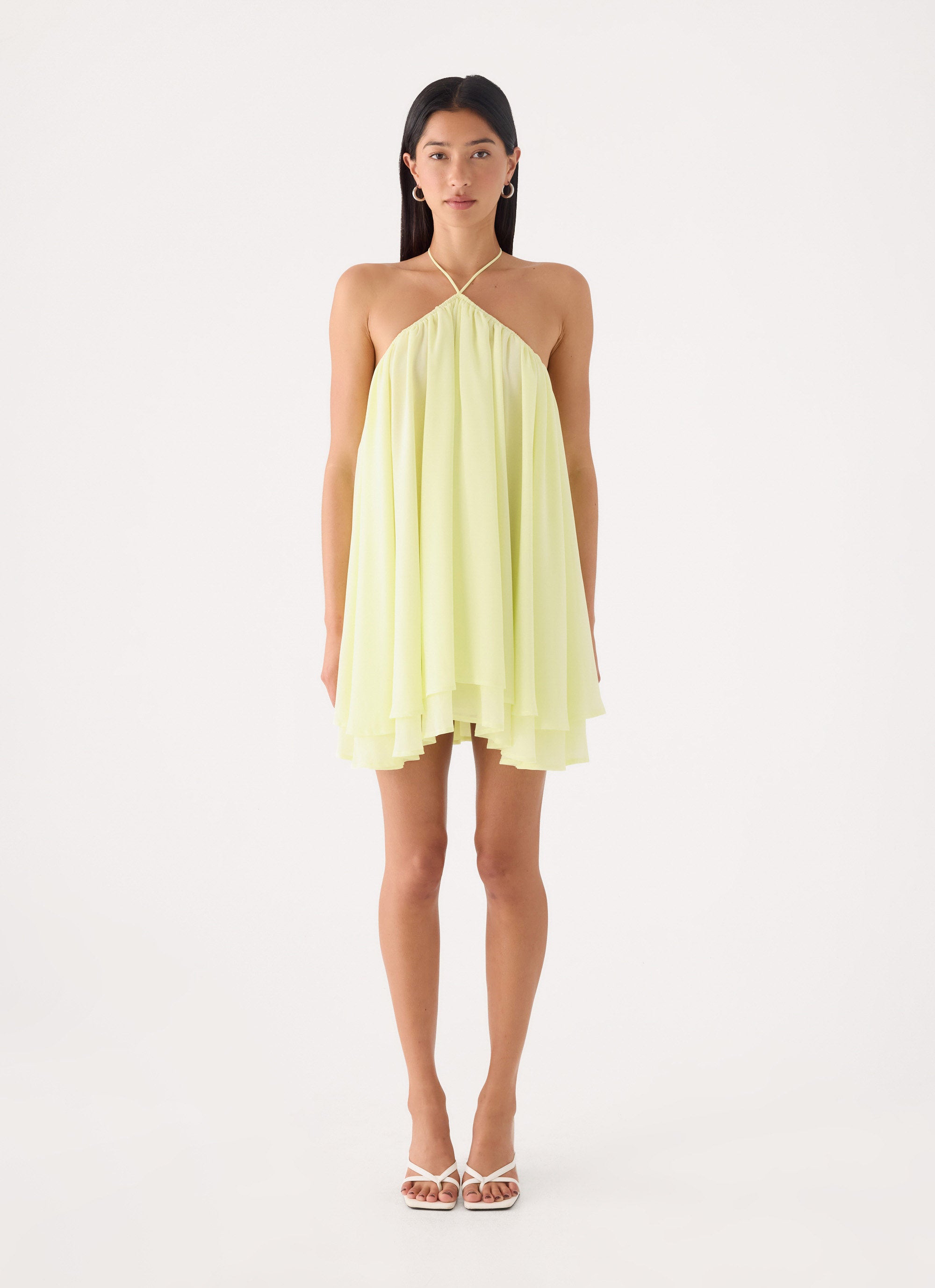 Alicelle Halter Mini Dress - Yellow