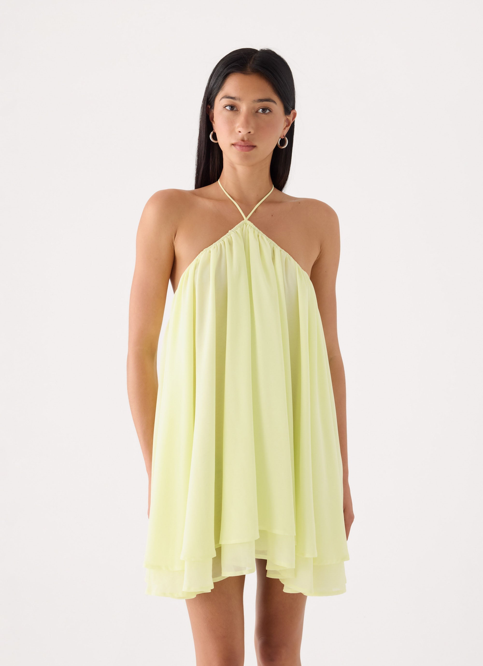 Alicelle Halter Mini Dress - Yellow