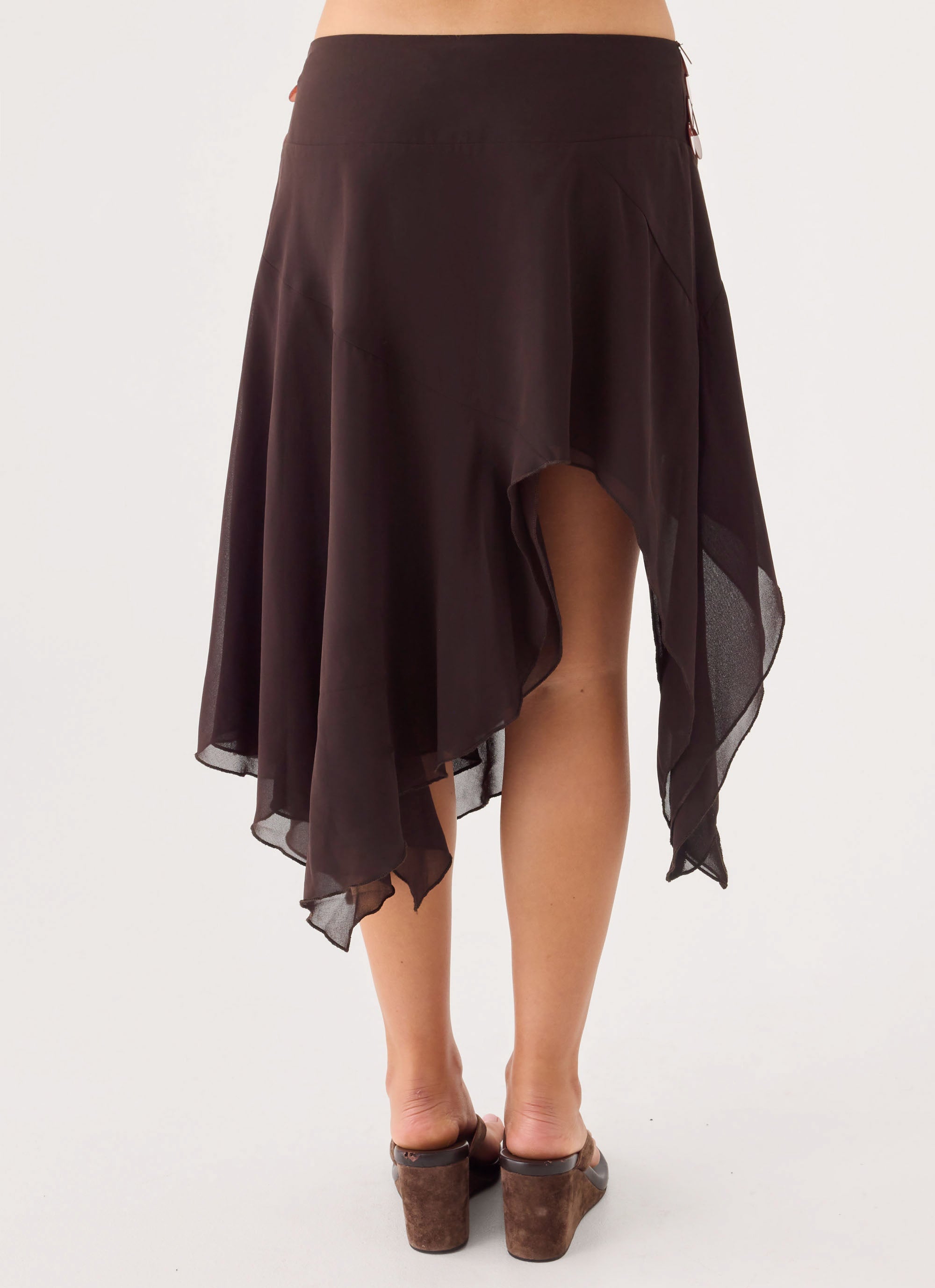 Alphia Beaded Midi Skirt - Chocolate