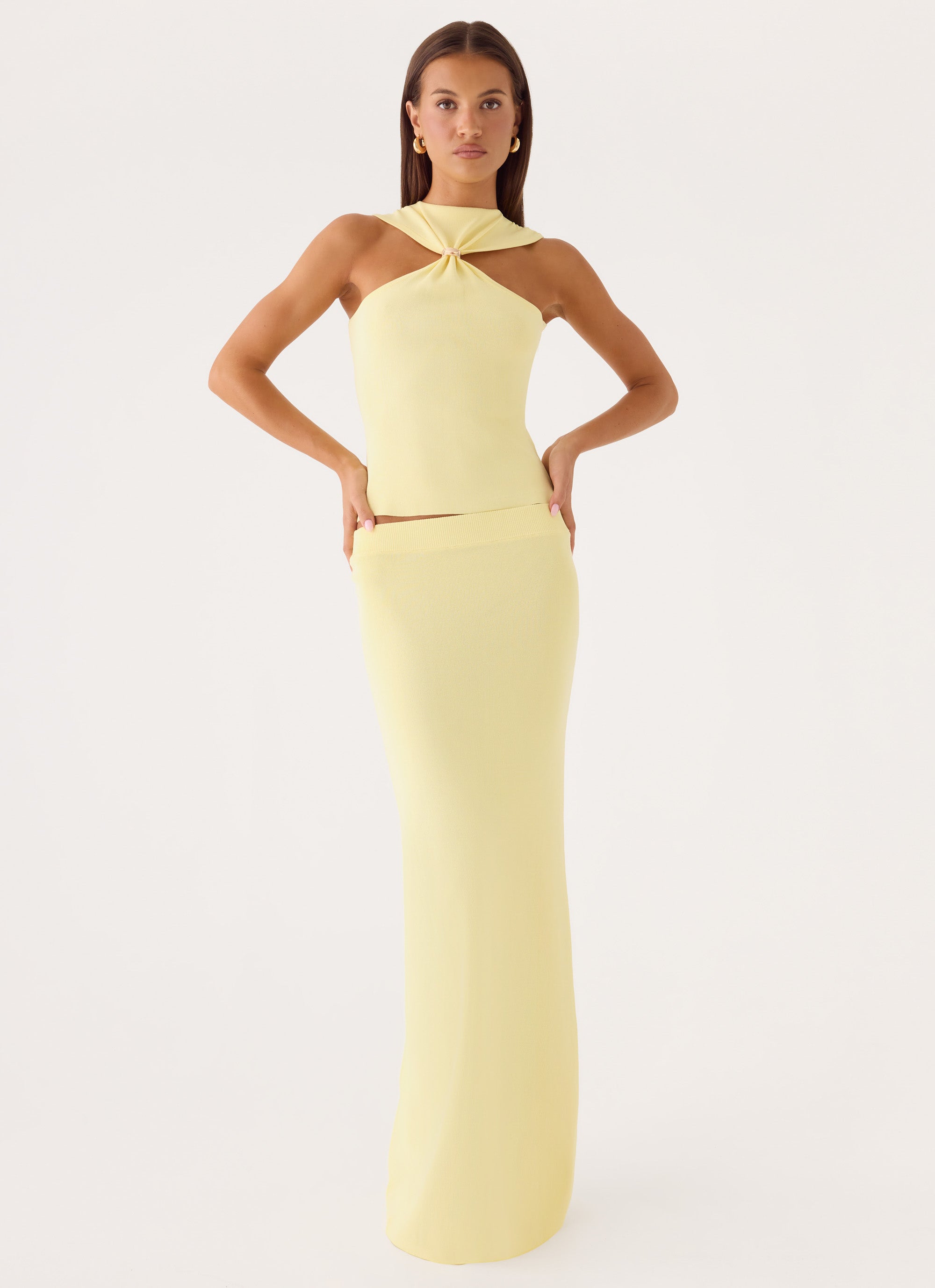 Amarah Knit Maxi Skirt - Yellow