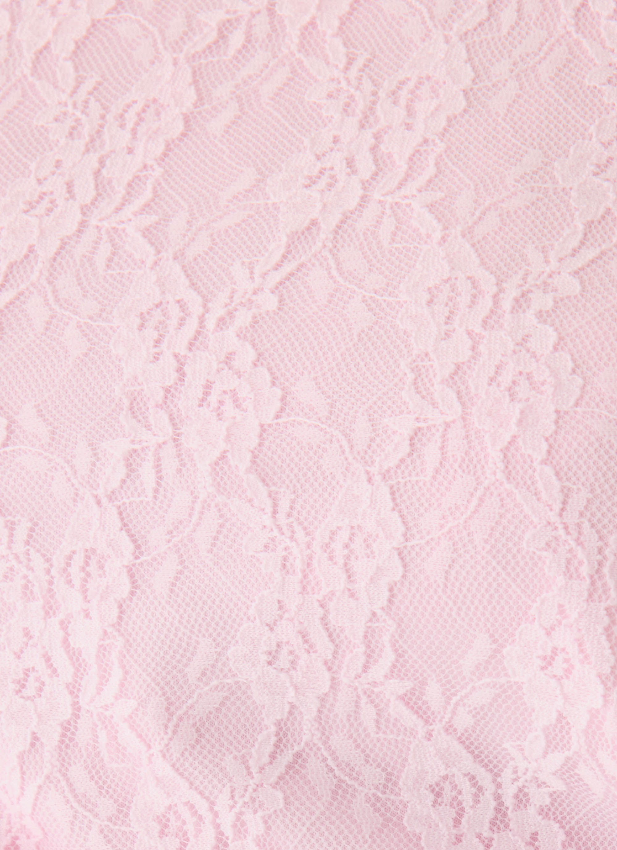 Angel Wings Lace Top - Pink