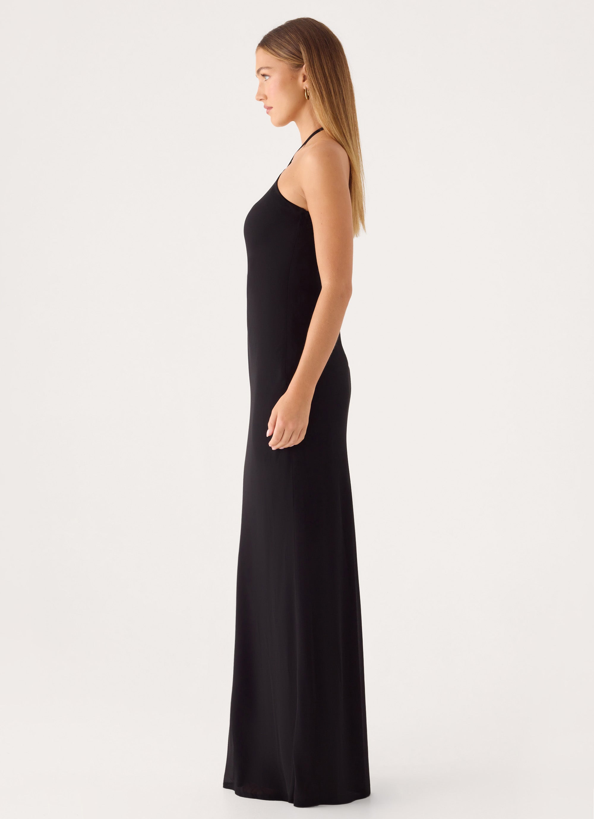 Anouk Halter Maxi Dress - Black