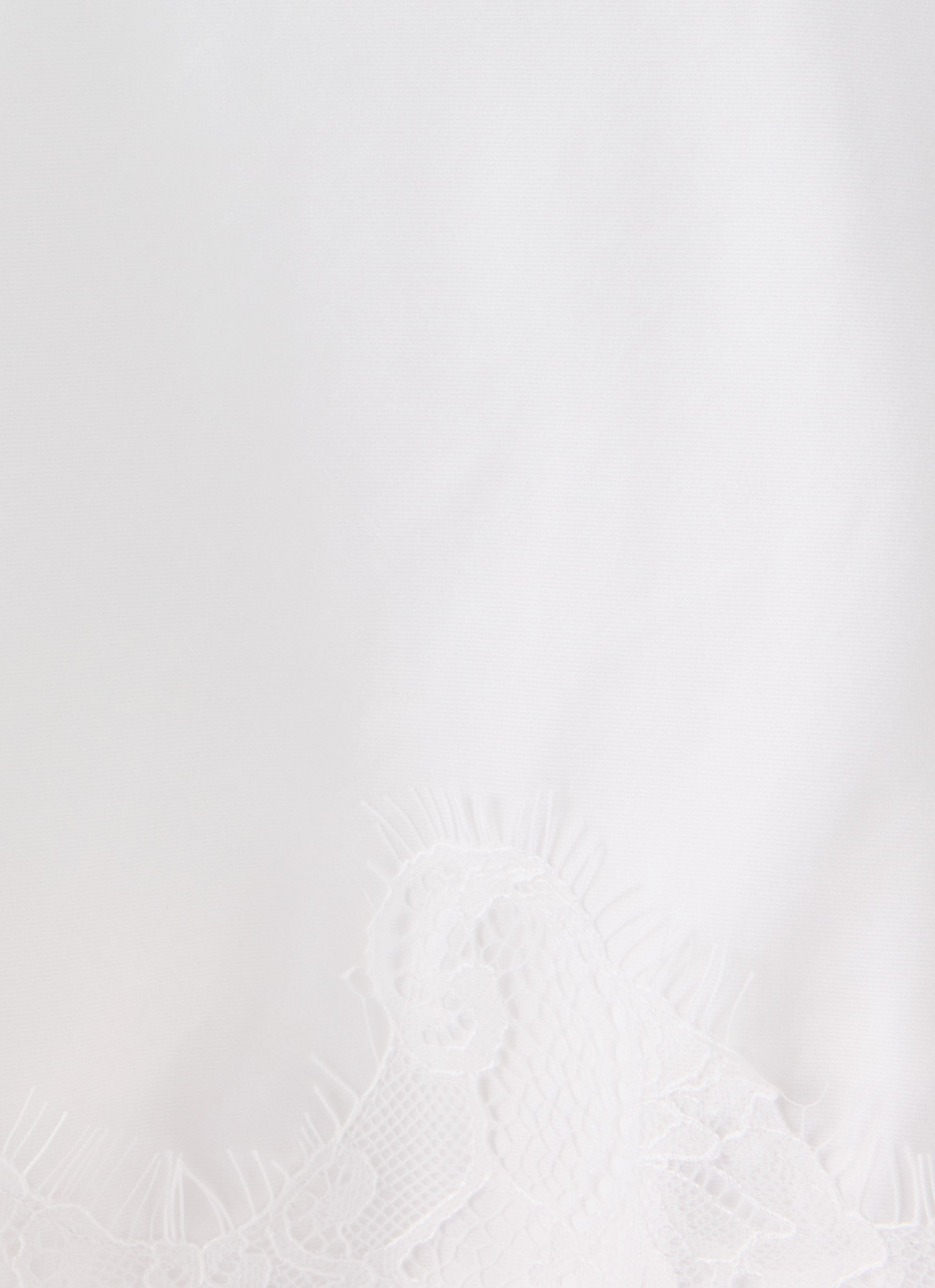 Argelia Lace Trim Midi Skirt - White
