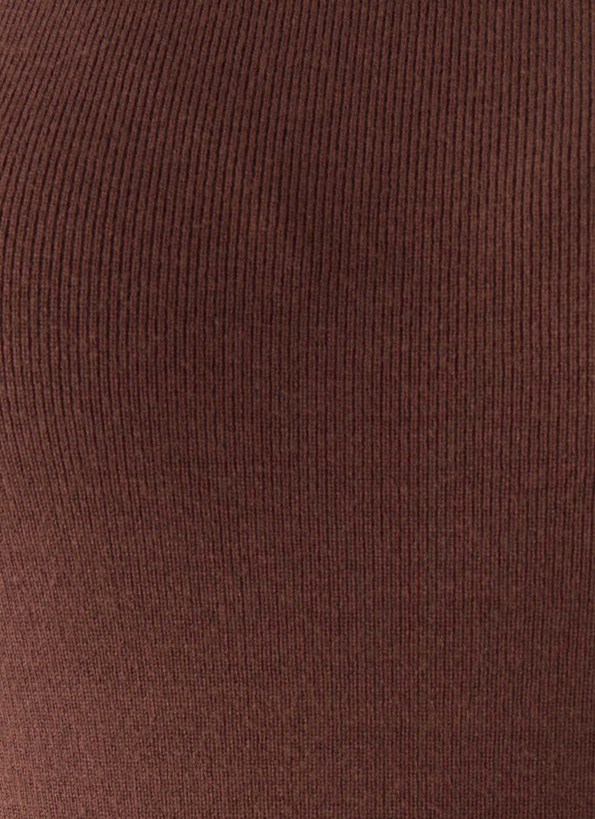 Aviara Knit High Neck Top - Chocolate