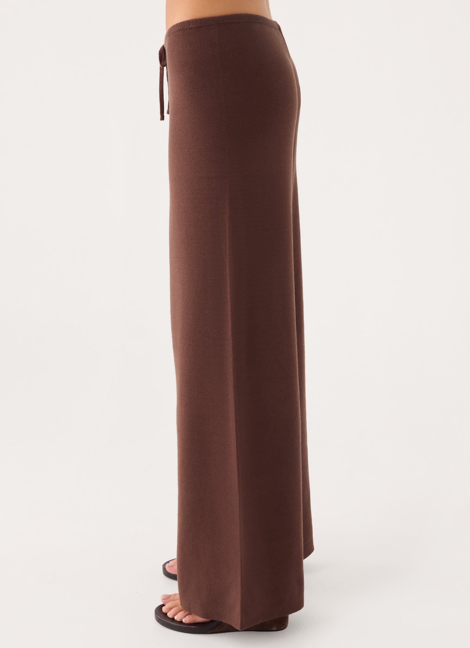 Aviara Knit Low Rise Pant - Chocolate