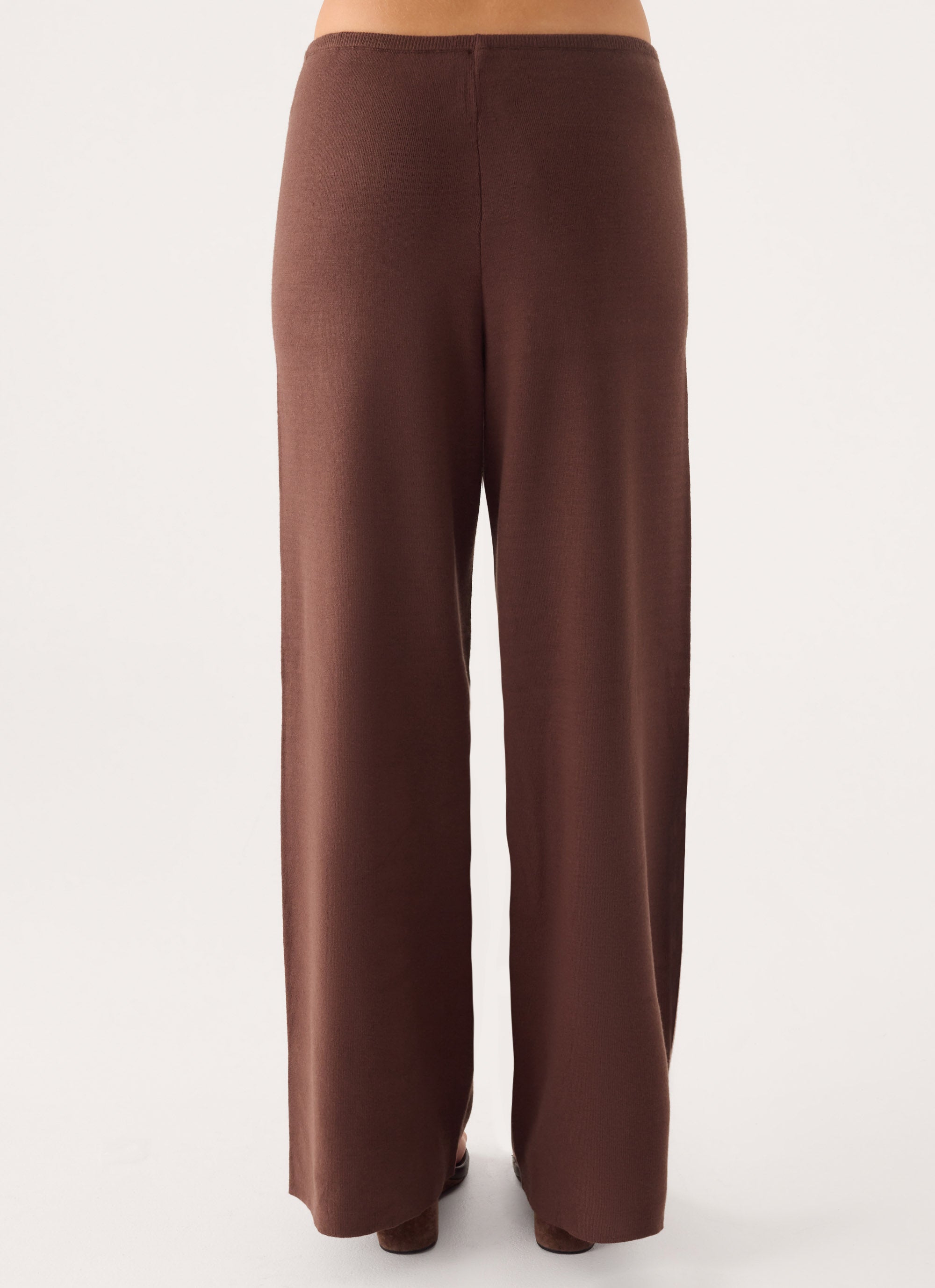 Aviara Knit Low Rise Pant - Chocolate