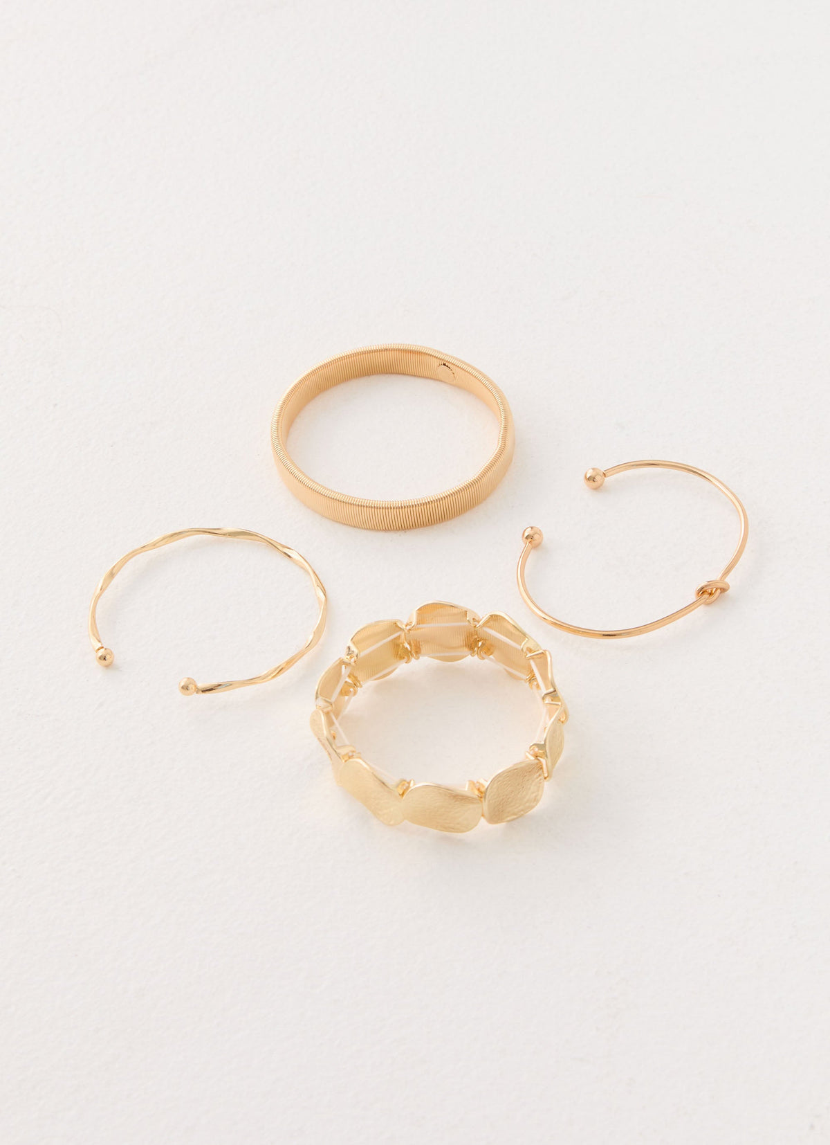 Blossom Stack Bracelets - Gold