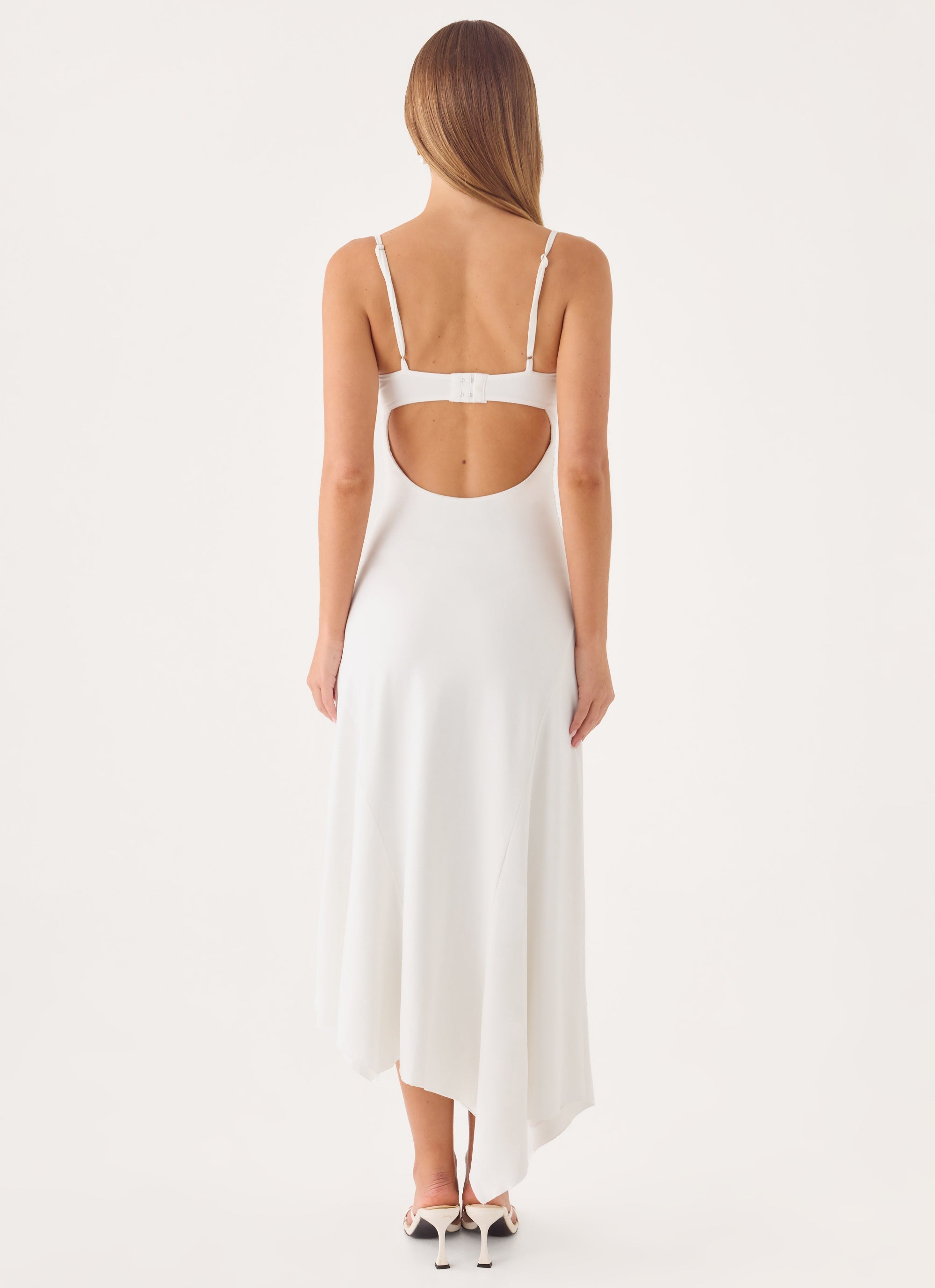 Bottle Pop Midi Dress - White