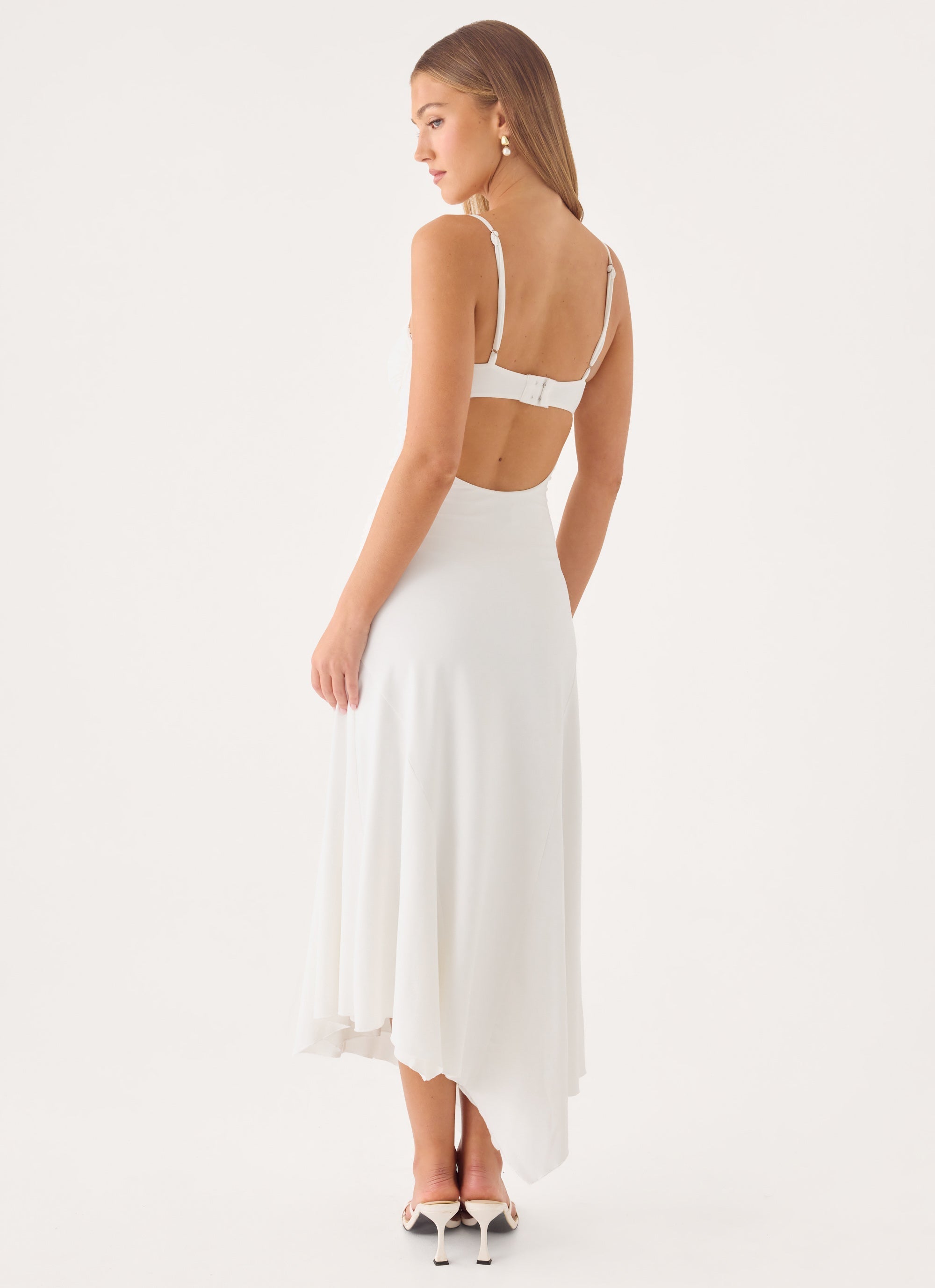 Bottle Pop Midi Dress - White