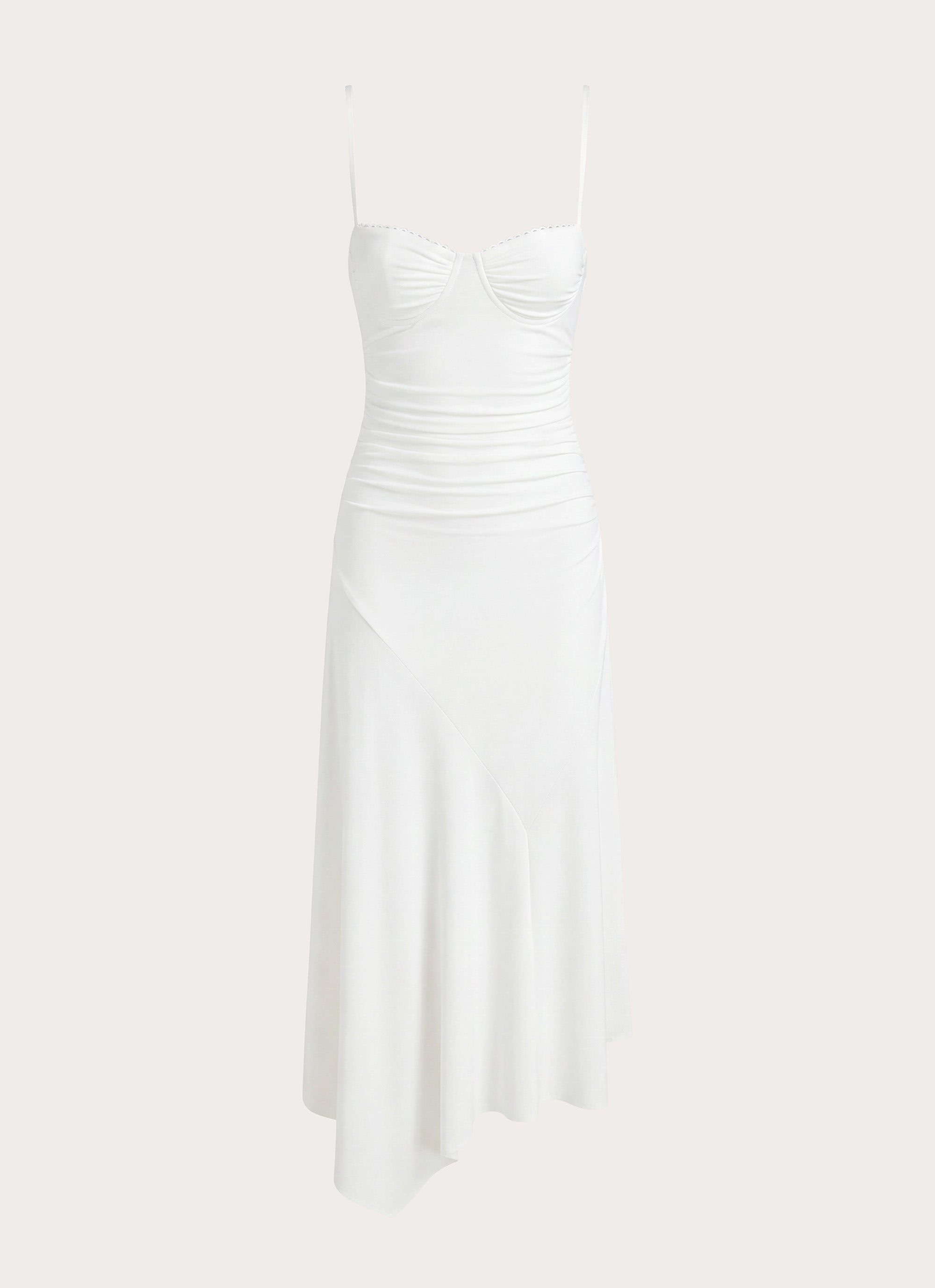 Bottle Pop Midi Dress - White