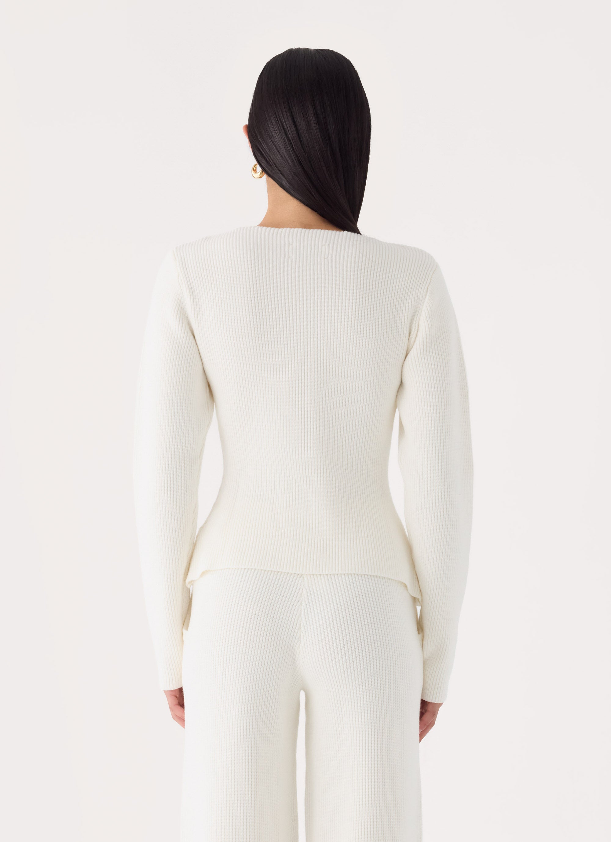 Cauaria Button Up Cardigan - Ivory