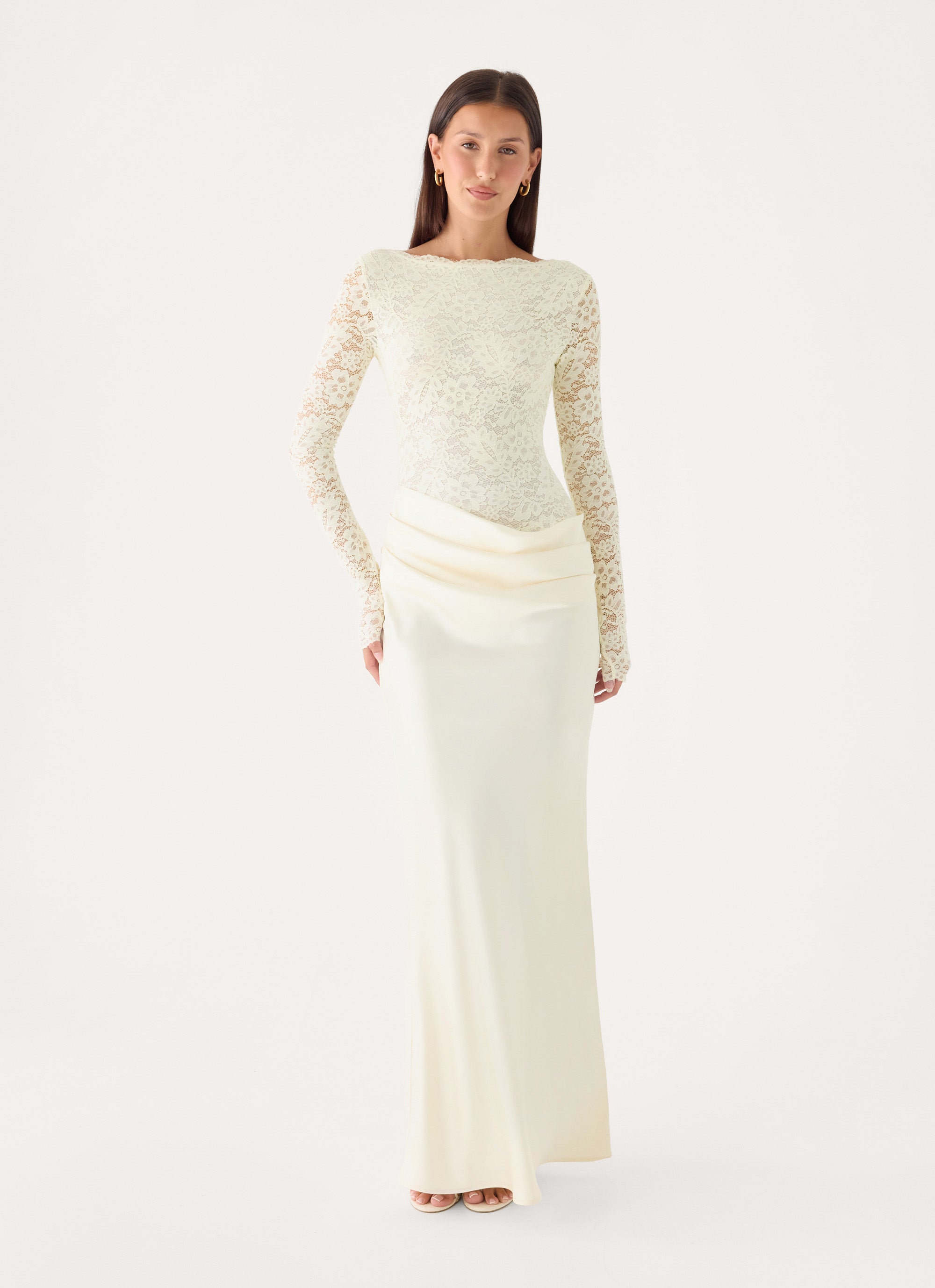 Cerelia Long Sleeve Maxi Dress - Ivory