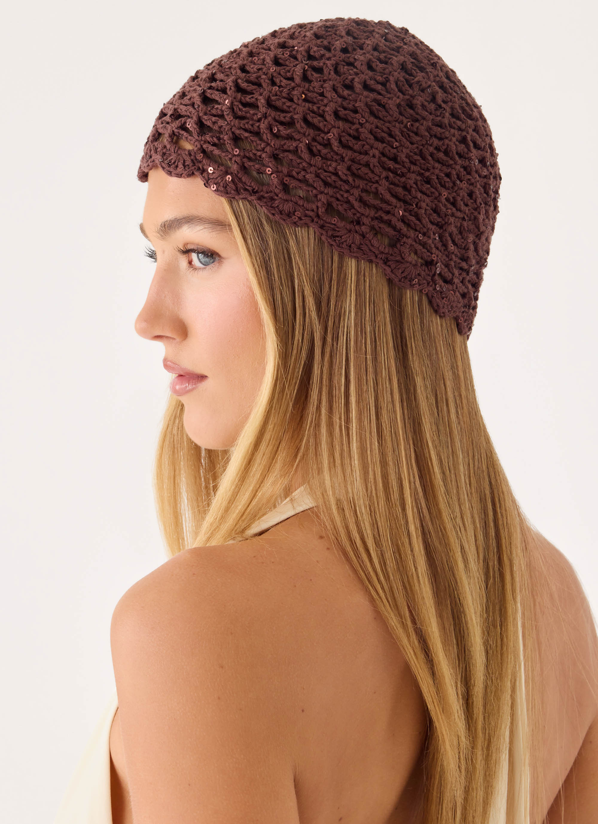 Coastal Muse Crochet Hat - Brown