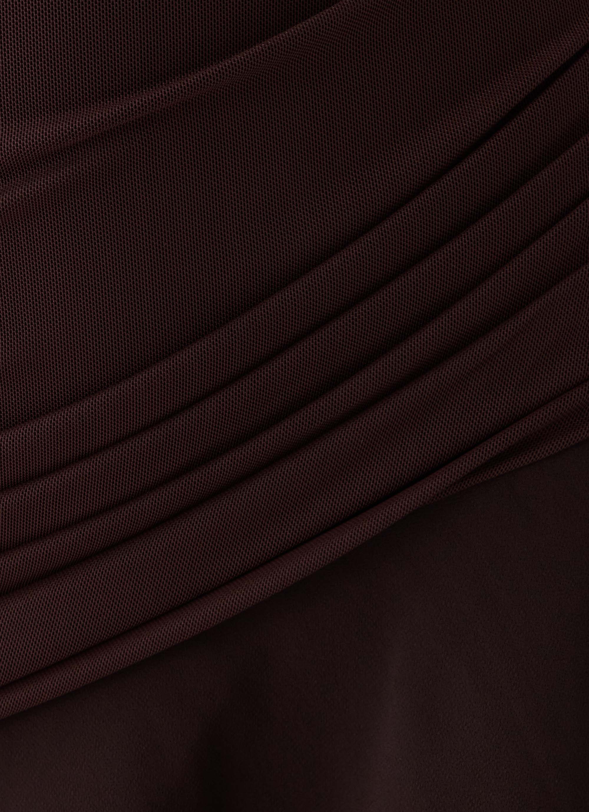 Concetta Contrast Midi Dress - Chocolate