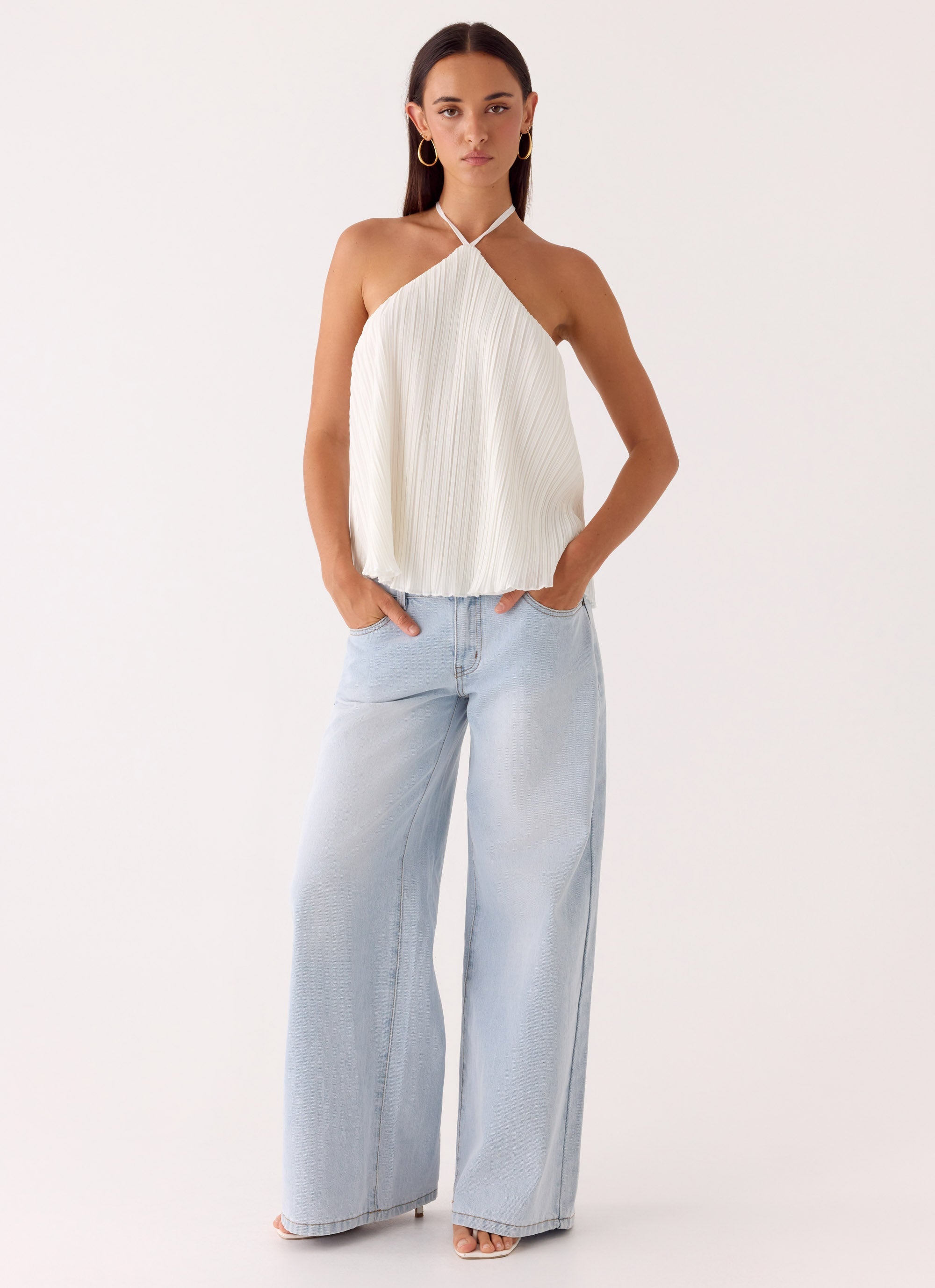 Danni Halter Top - White