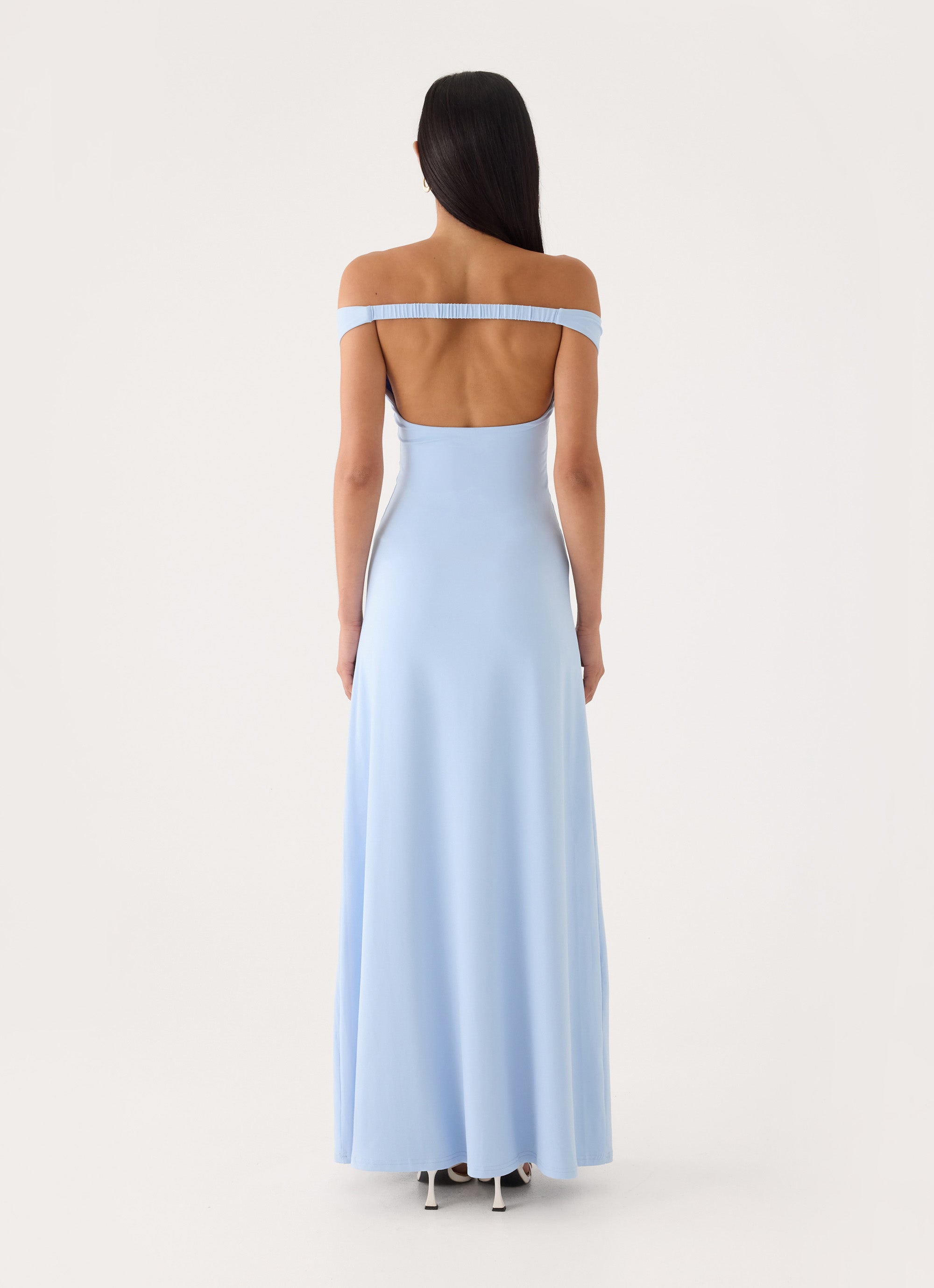 Diranda Off Shoulder Maxi Dress - Blue