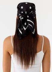 Dotty Dreams Scarf - Black Polkadot