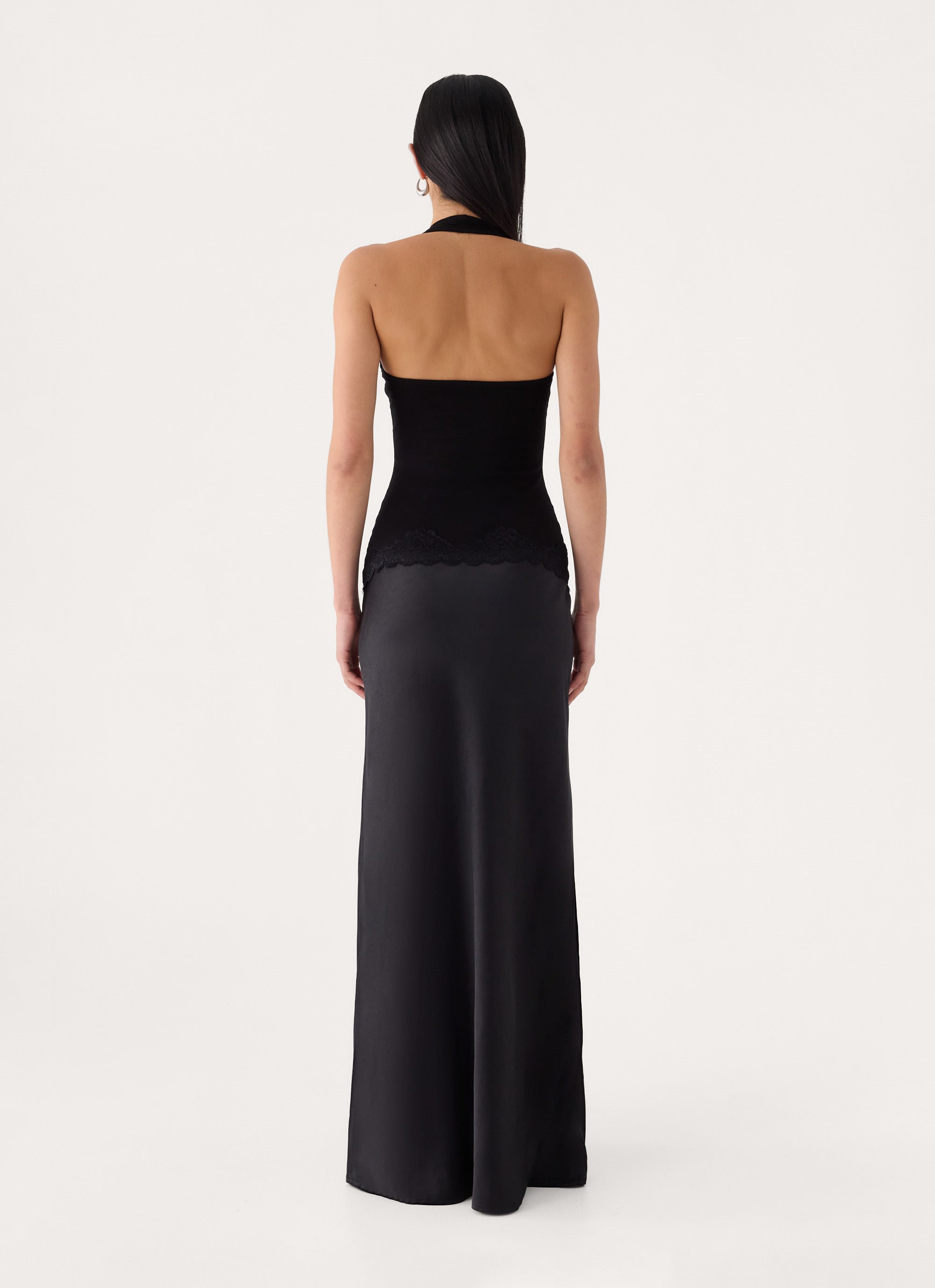 Emika Halter Maxi Dress - Black