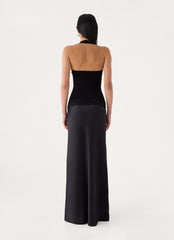 Emika Halter Maxi Dress - Black