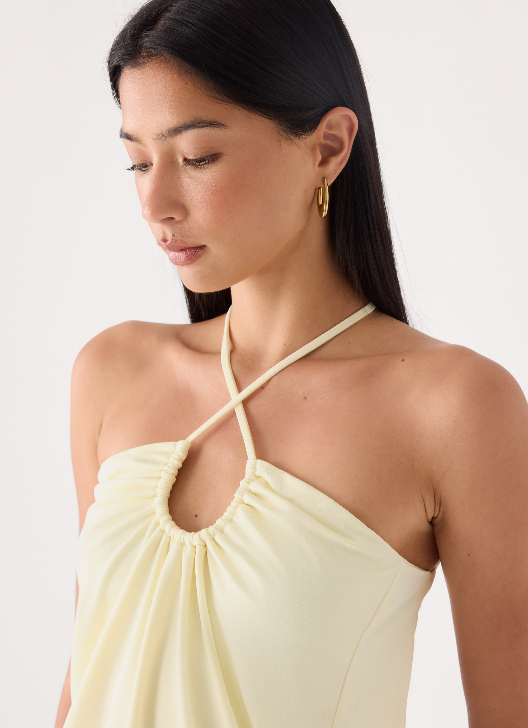 Etta Halter Mini Dress - Yellow