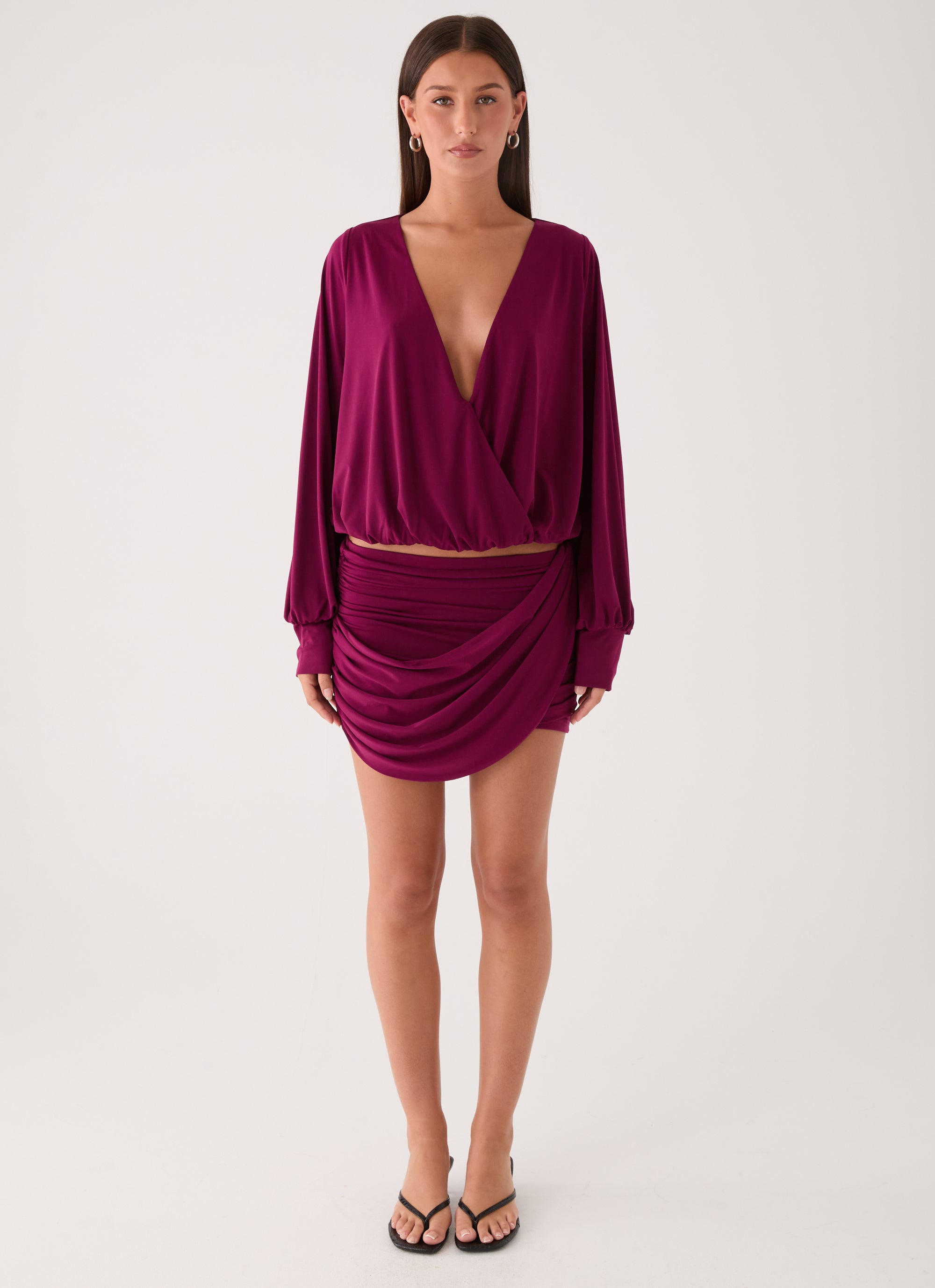 Ettah Long Sleeve Top - Plum